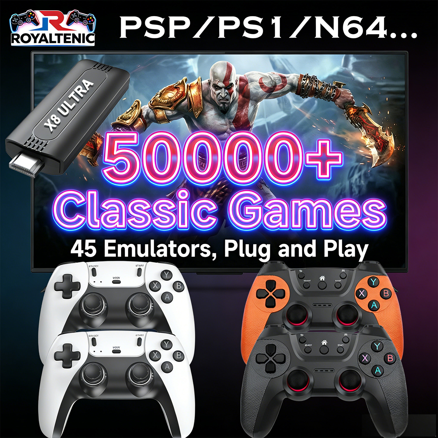 Retro Gaming Tv Box - X8 Ultra 4K Game Stick 128GB