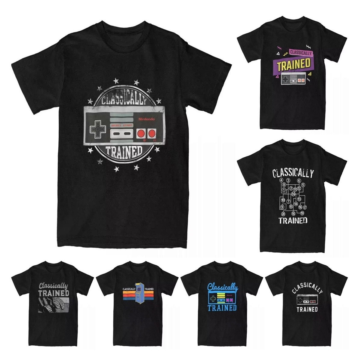 Retro Gaming Nintendo - Nintendo NES Controller Classically Trained Graphic