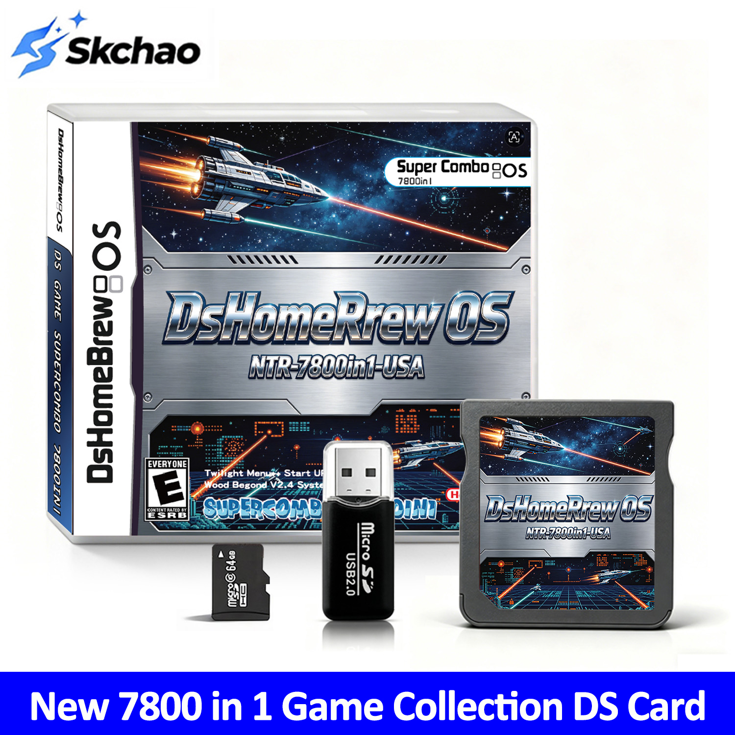Retro Gaming Nintendo - 7800 in 1 DsHomeBrew Flash Card