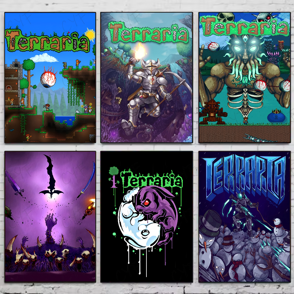Retro Poster Gaming - 1PC Game T-Terraria Cool Poster Stickers