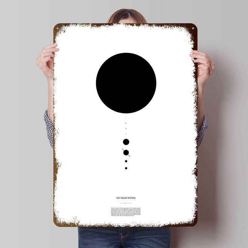 Retro Poster Gaming - The Solar System Printing Poster Customized