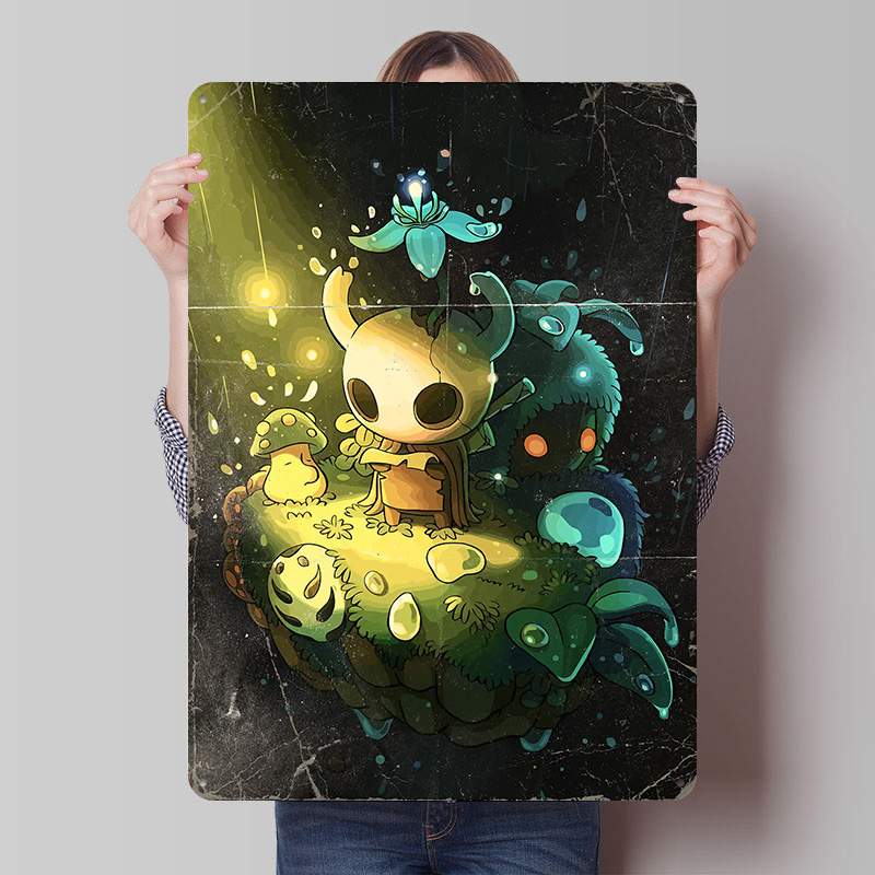 Retro Poster Gaming - Hollow Knight Characters Tinplate Poster Custom