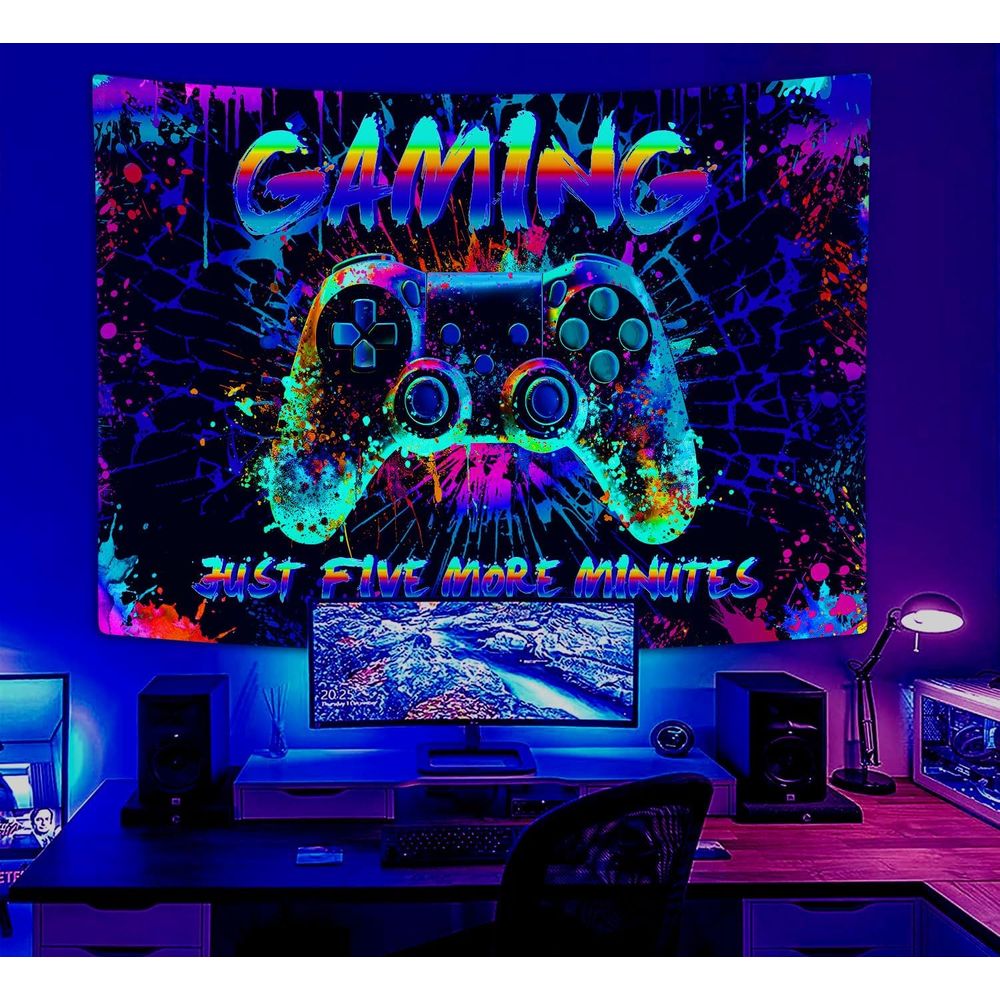 Retro Gaming Videos - Cool Gaming Graffiti Tapestry Wall Hanging,