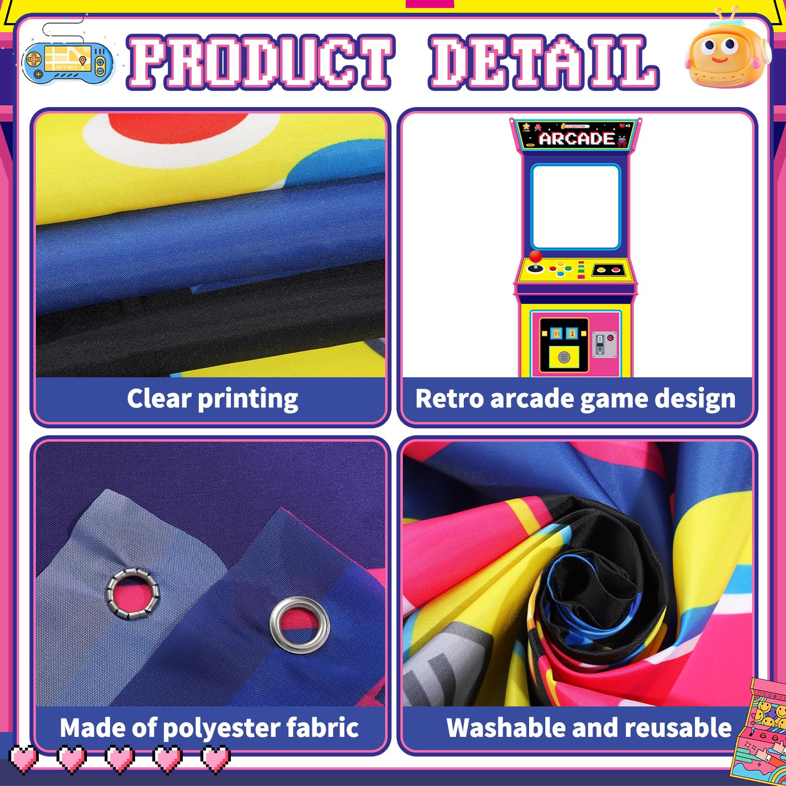 Retro Video Gaming Fabric Arca - Gaming Retro Arcade ulasan dan harga