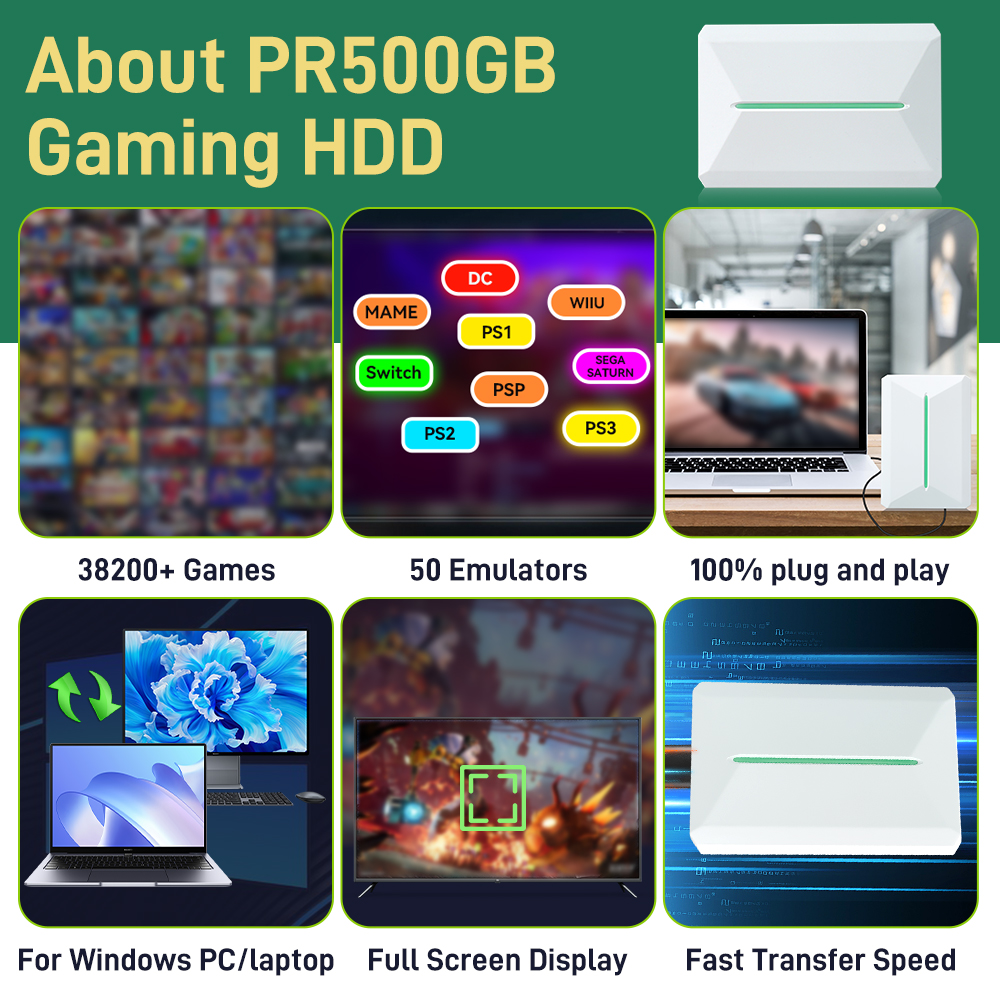 PR500GB Gaming HDD with 38200+ - Retro Gaming Emulator Pc ulasan dan harga