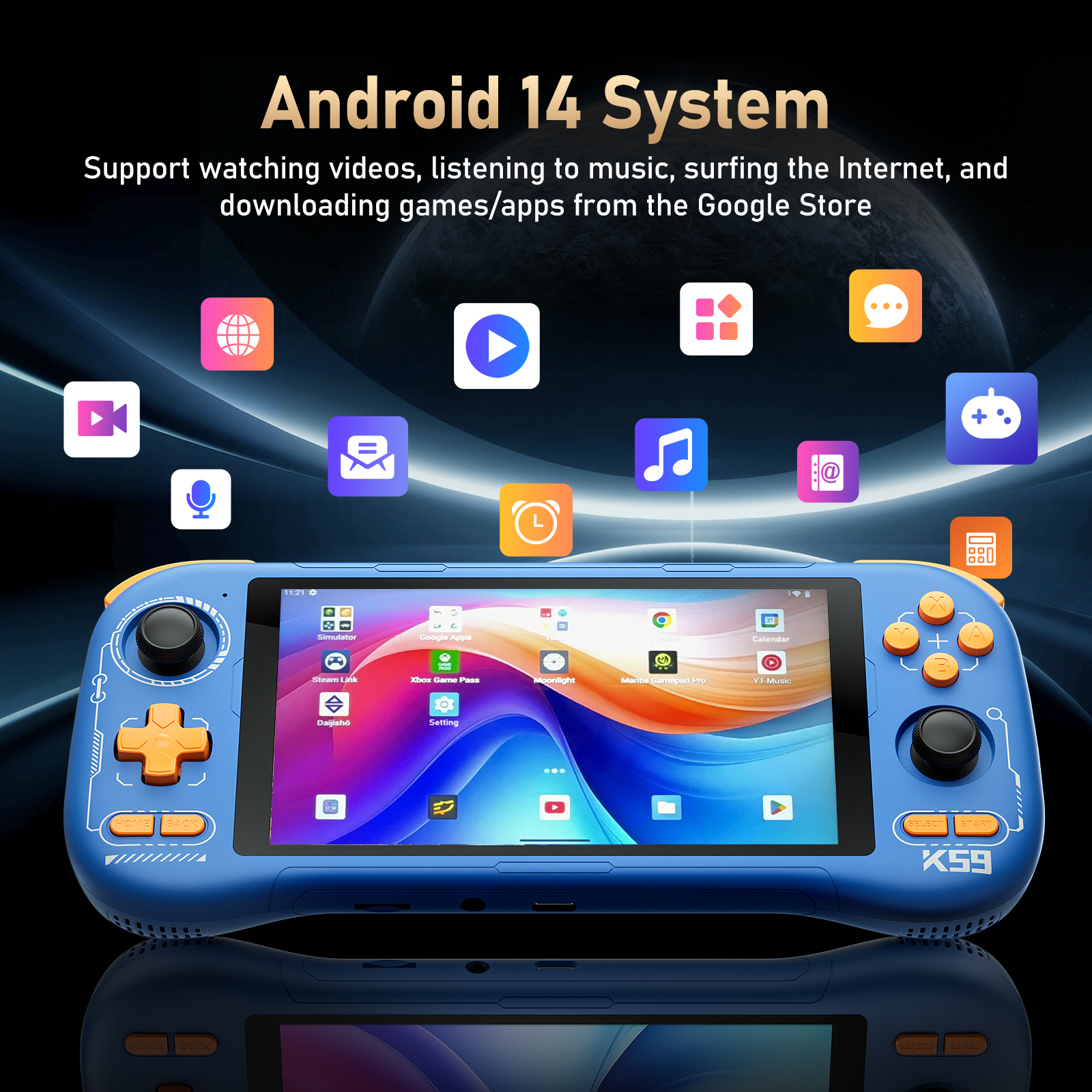 K59 Pro Android 14 Handheld Ga - Retro Gaming Upscaler ulasan dan harga