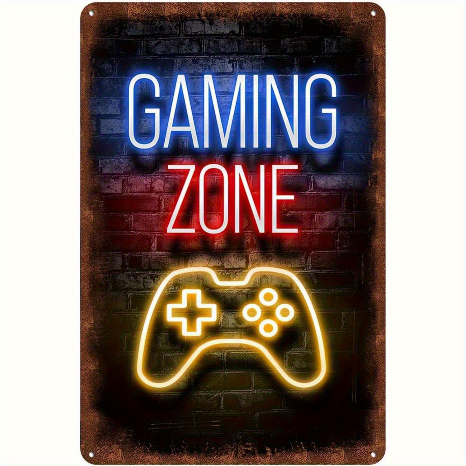 Vintage Gaming Zone Metal Tin  - Gaming Retro Arcade ulasan dan harga