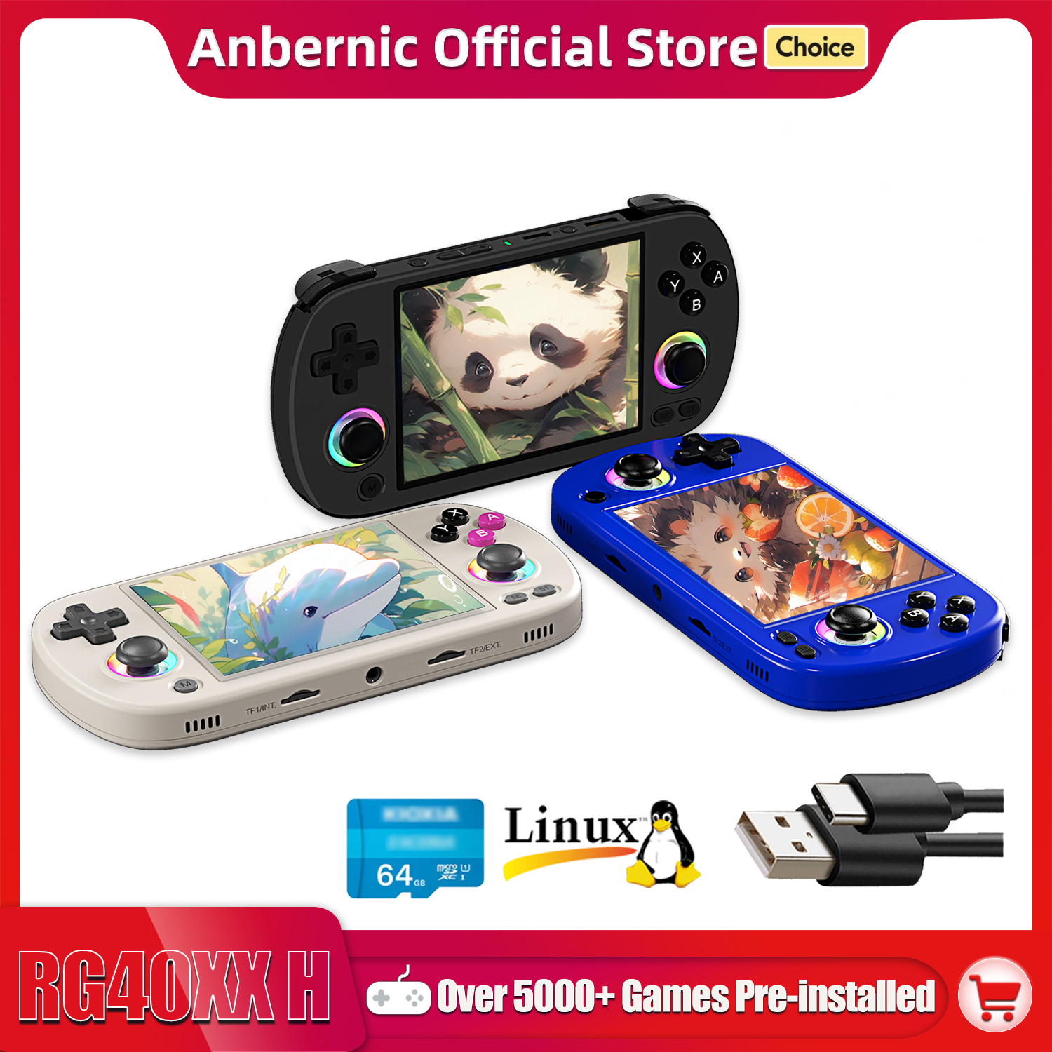 ANBERNIC RG40XX H Handheld Gam - Retro Gaming Device ulasan dan harga