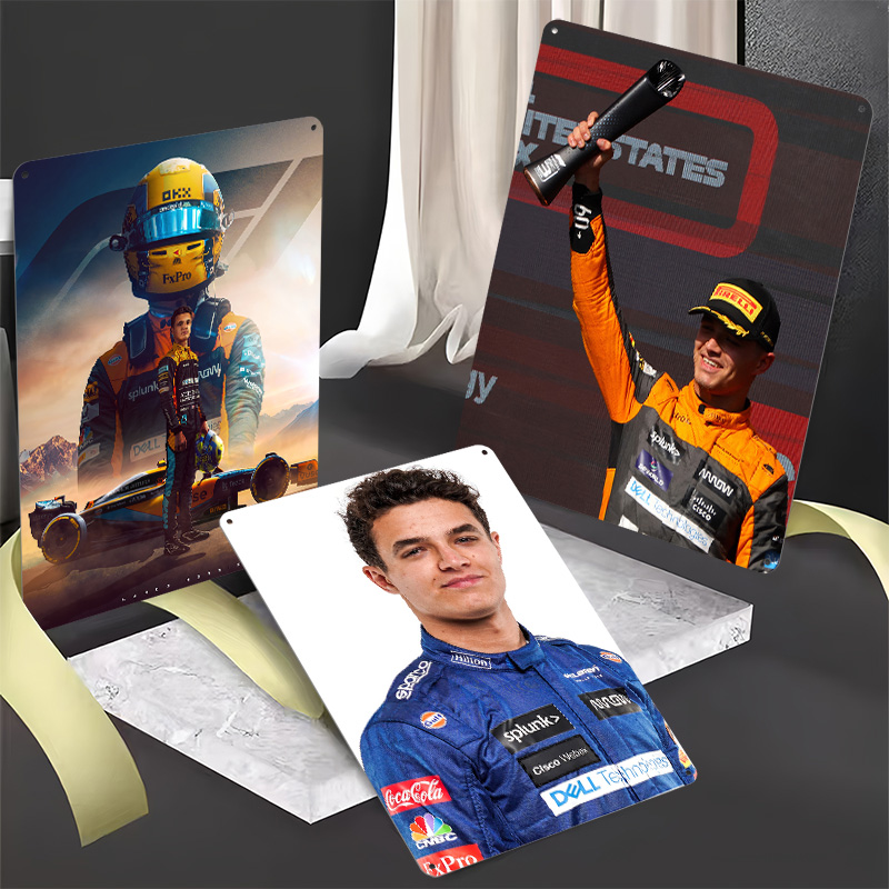 Lando Norris Racing Metal Post - Retro Poster Gaming ulasan dan harga