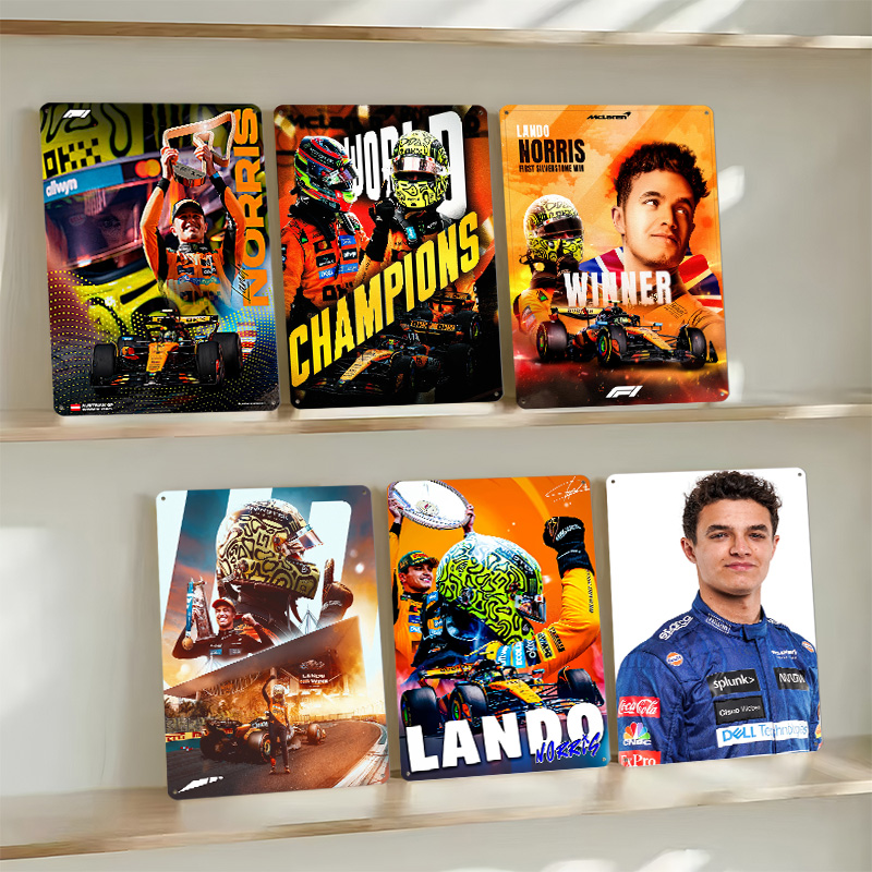 Lando Norris Racing Metal Post - Retro Poster Gaming ulasan dan harga