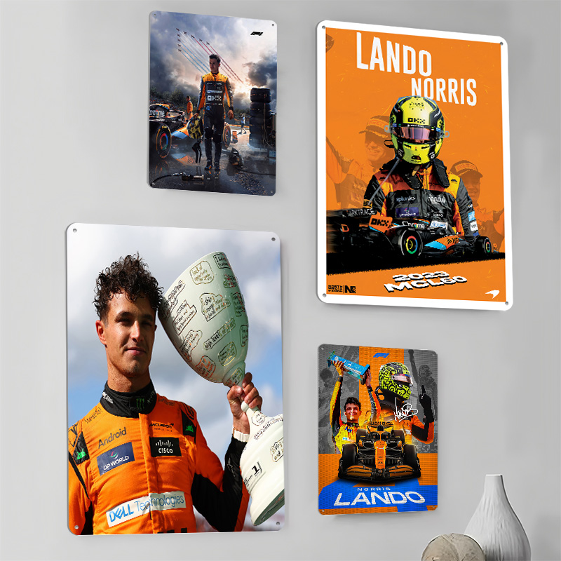 Lando Norris Racing Metal Post - Retro Poster Gaming ulasan dan harga