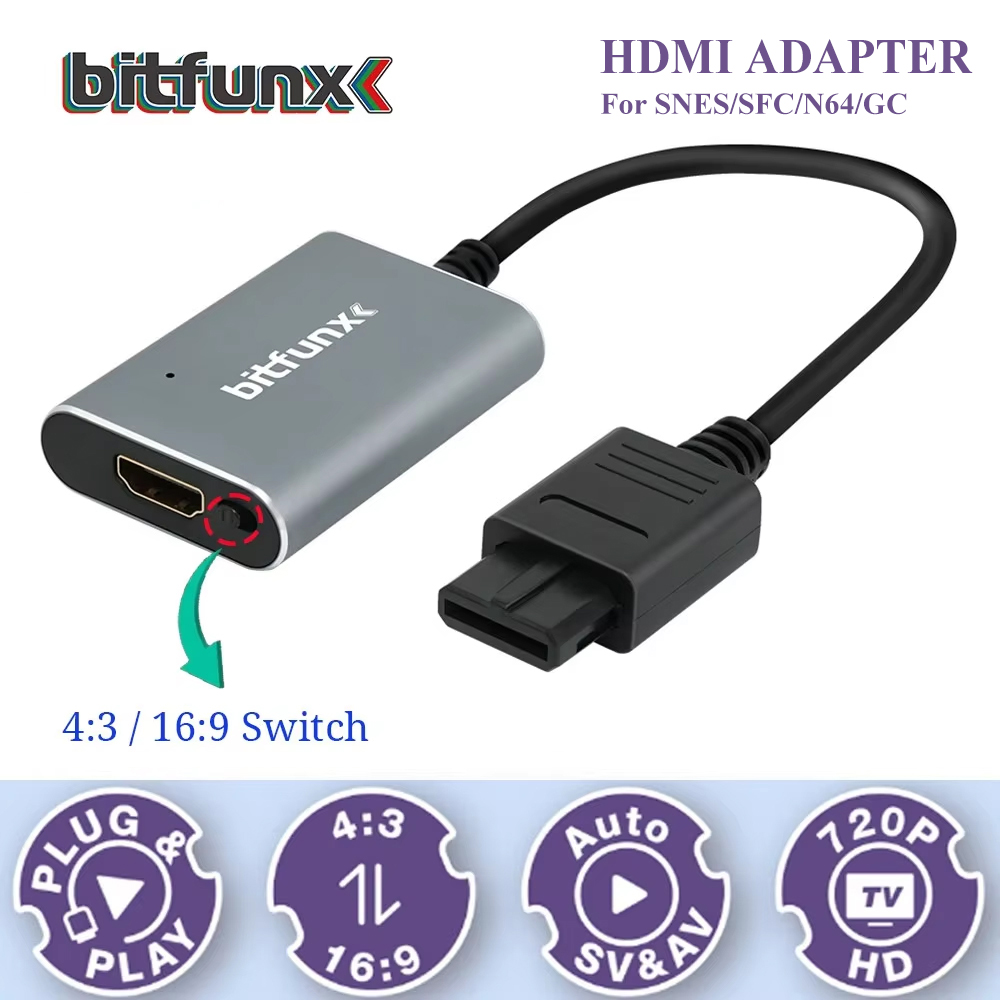 Bitfunx 720P Svideo / AV To HD - Retro Gaming Nintendo ulasan dan harga