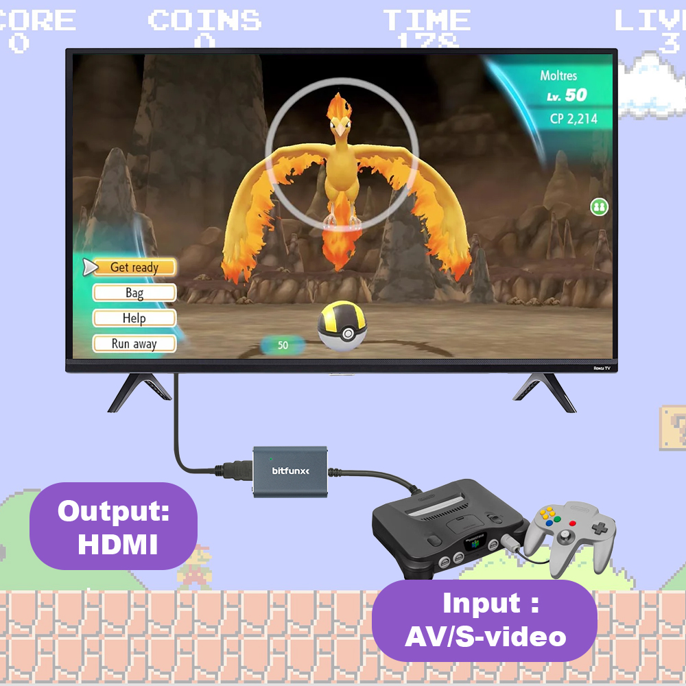 Bitfunx 720P Svideo / AV To HD - Retro Gaming Nintendo ulasan dan harga