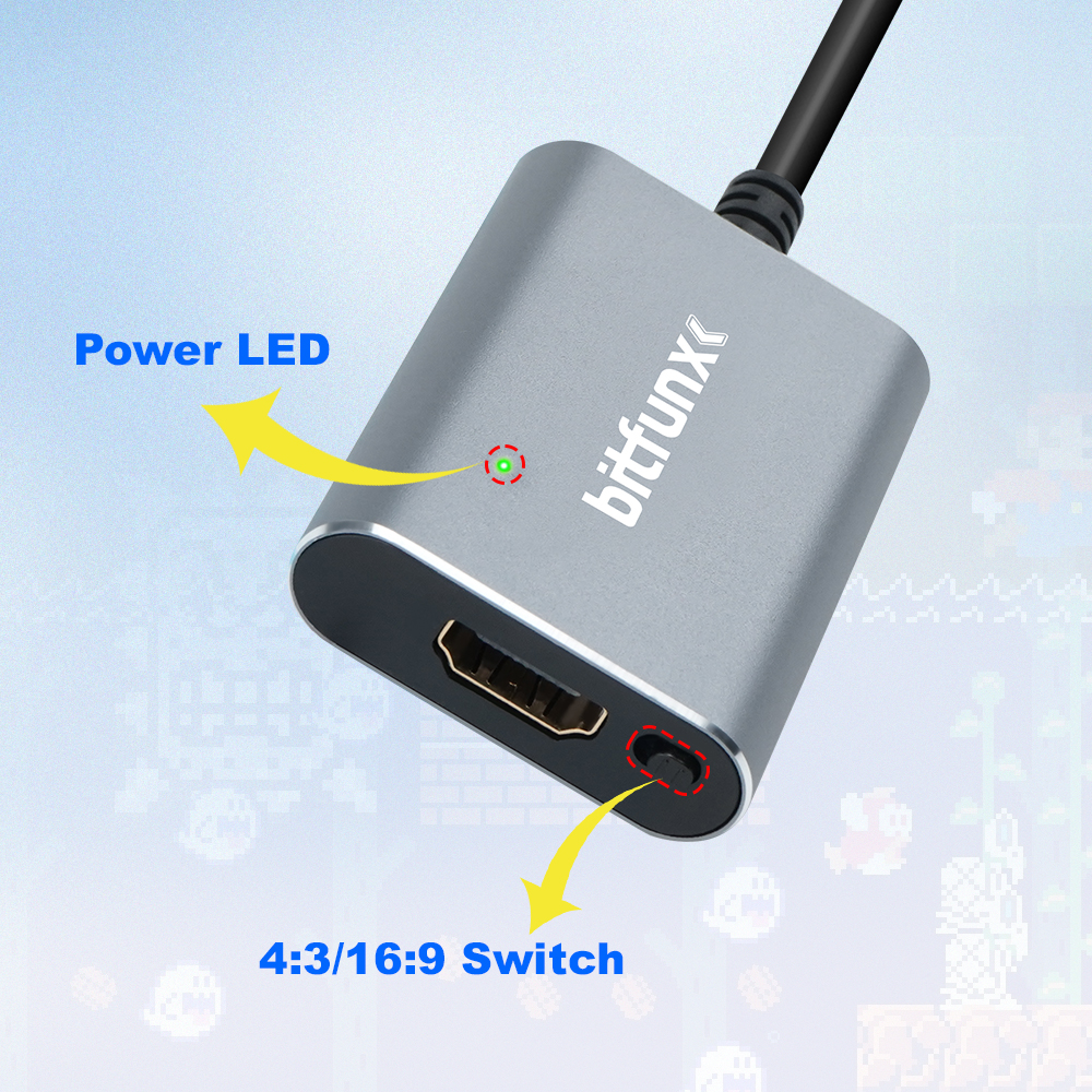 Bitfunx 720P Svideo / AV To HD - Retro Gaming Nintendo ulasan dan harga