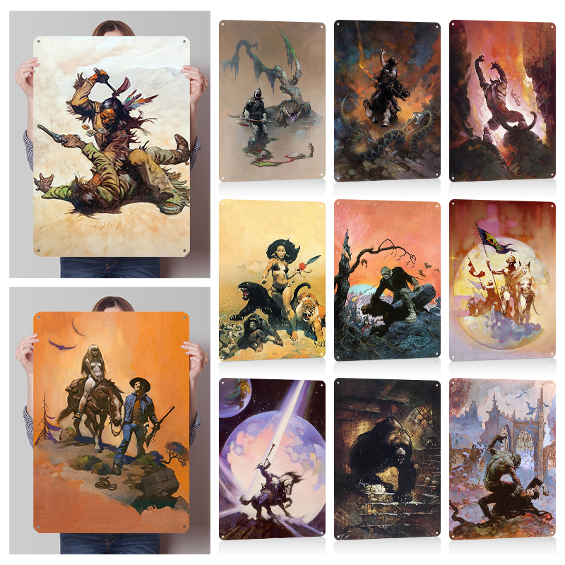 Frank Frazetta Metal Posters C - Retro Poster Gaming ulasan dan harga