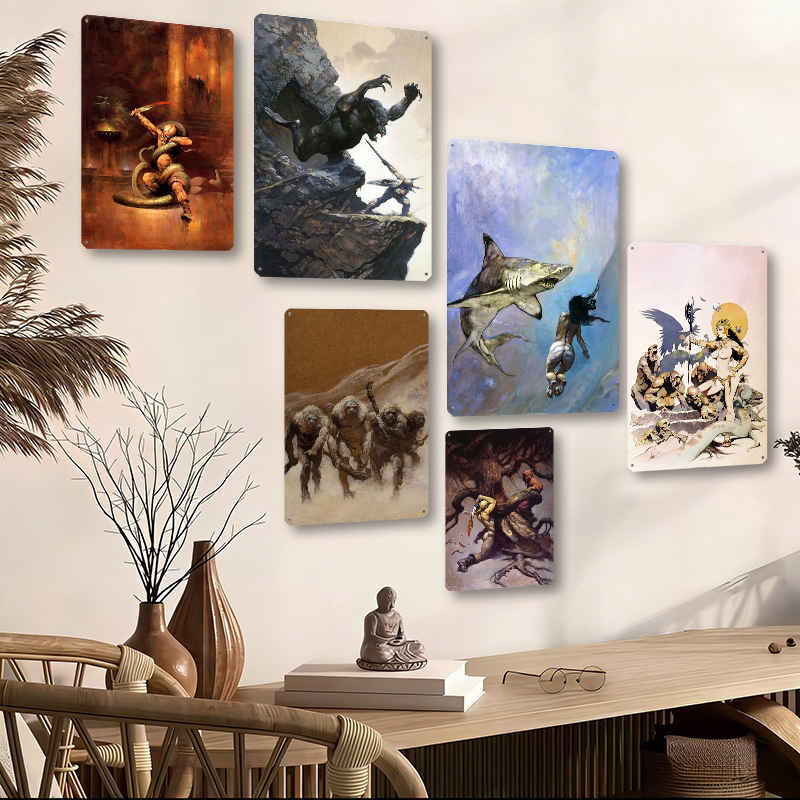 Frank Frazetta Metal Posters C - Retro Poster Gaming ulasan dan harga