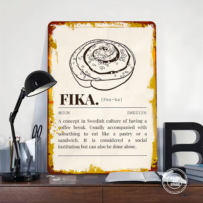Swedish Fika Metal Poster Cust - Retro Poster Gaming ulasan dan harga