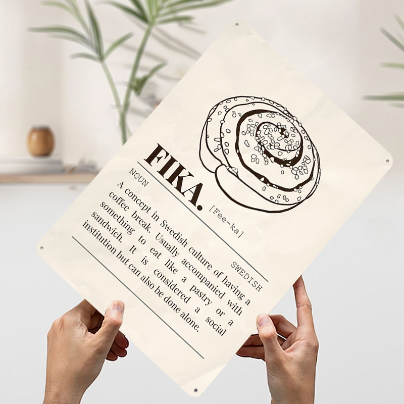 Swedish Fika Metal Poster Cust - Retro Poster Gaming ulasan dan harga