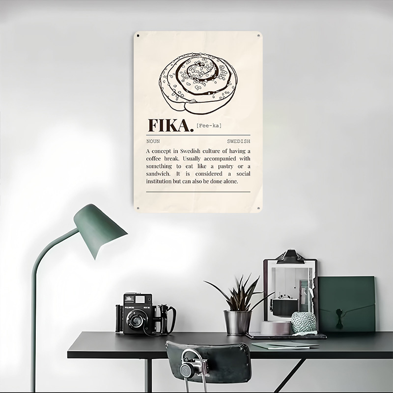 Swedish Fika Metal Poster Cust - Retro Poster Gaming ulasan dan harga