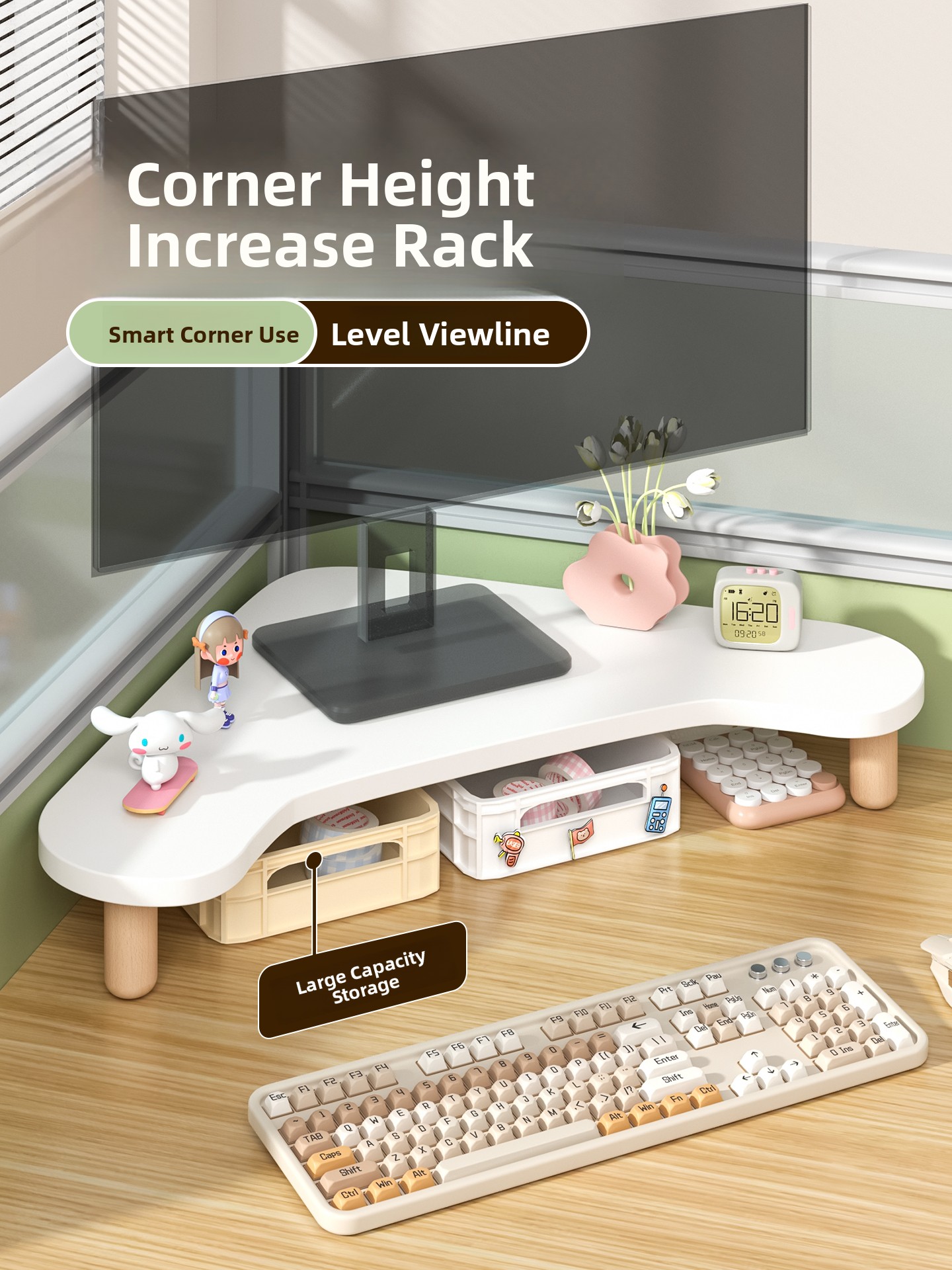 Office Desk Cuter Monitor Stan - Crt Monitor Stand ulasan dan harga