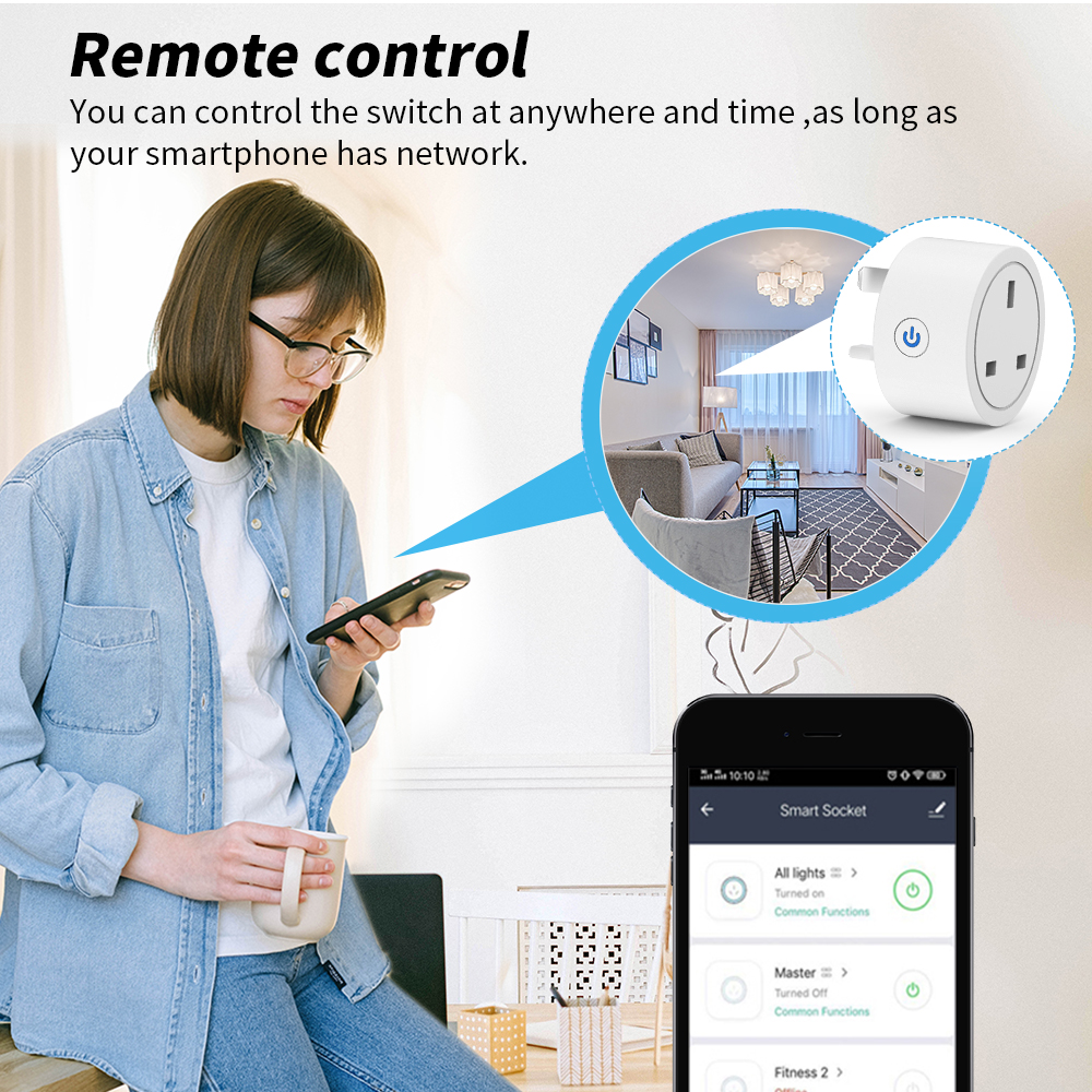 Tuya Smart Plug UK, WiFi Zigbe - Crt Monitor Stand ulasan dan harga