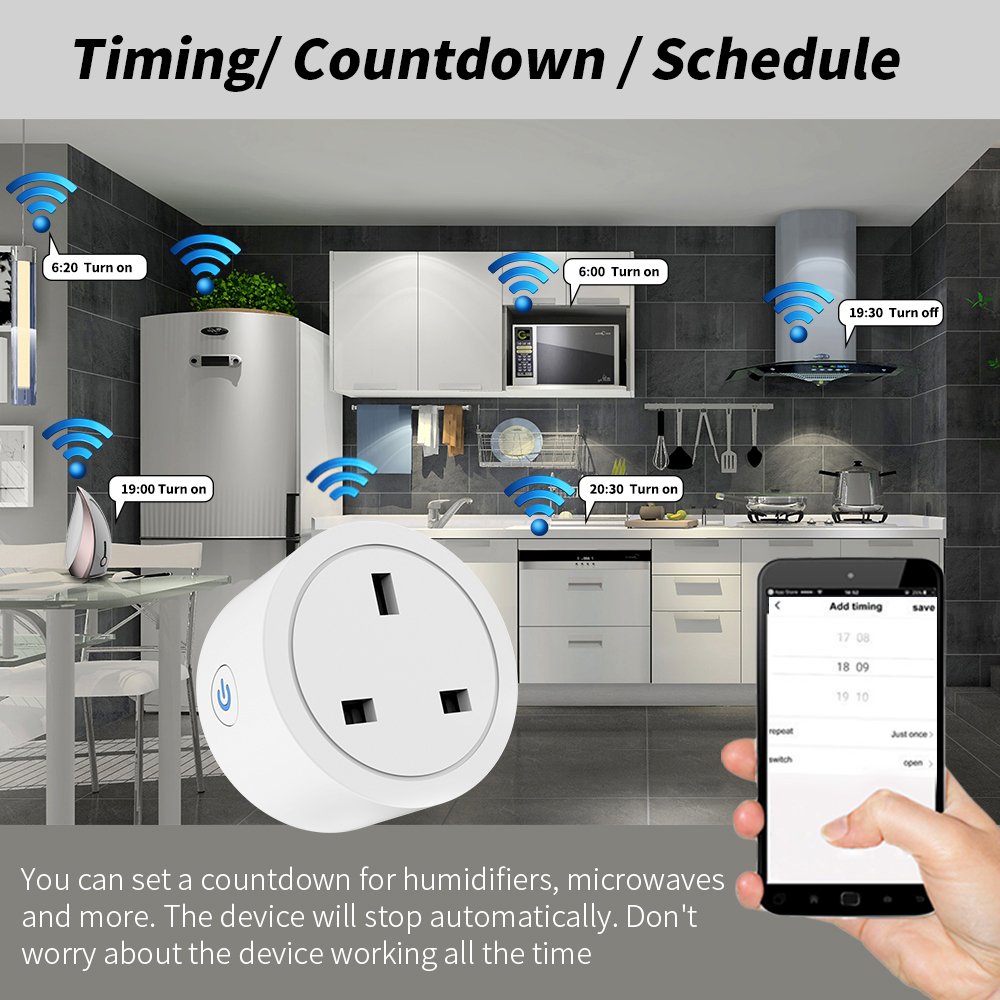 Tuya Smart Plug UK, WiFi Zigbe - Crt Monitor Stand ulasan dan harga