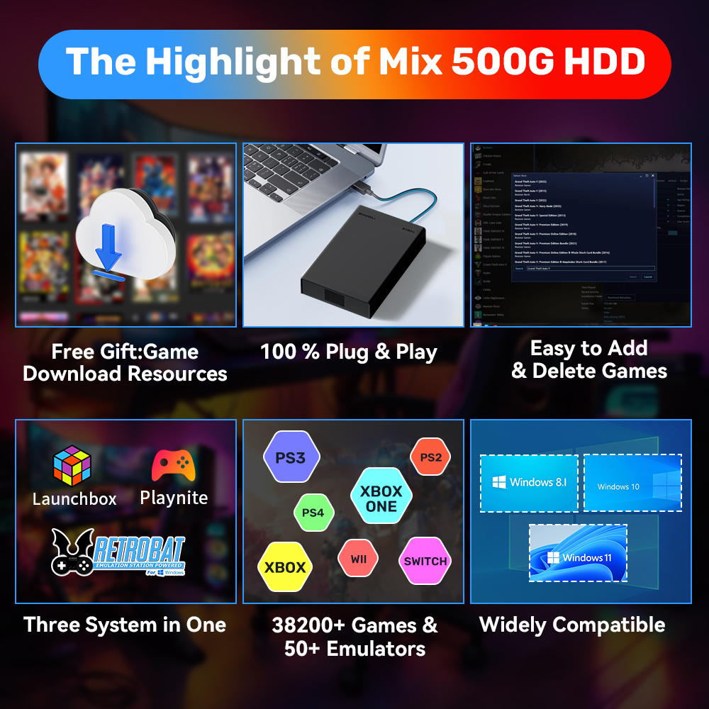 JMachen 500GB Portable Gaming  - Retro Gaming Xbox ulasan dan harga