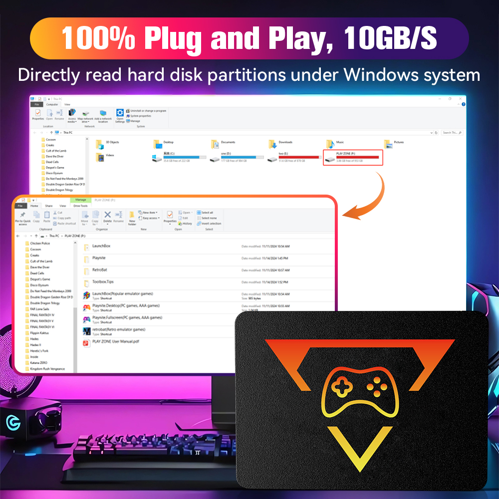 Retro Gaming SSD for Switch/PS - Retro Gaming Emulator Pc ulasan dan harga