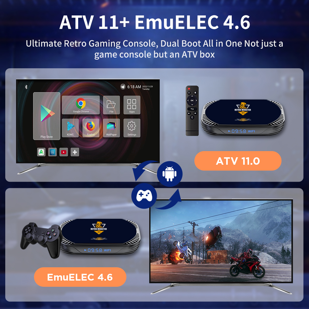 Retro Video Game Console 70+Em - Retro Gaming Tv Box ulasan dan harga