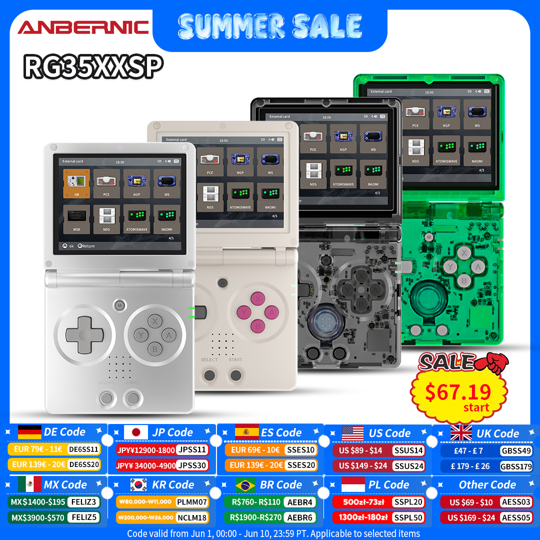 Anbernic RG35XXSP Retro Flip H - Retro Gaming Upscaler ulasan dan harga