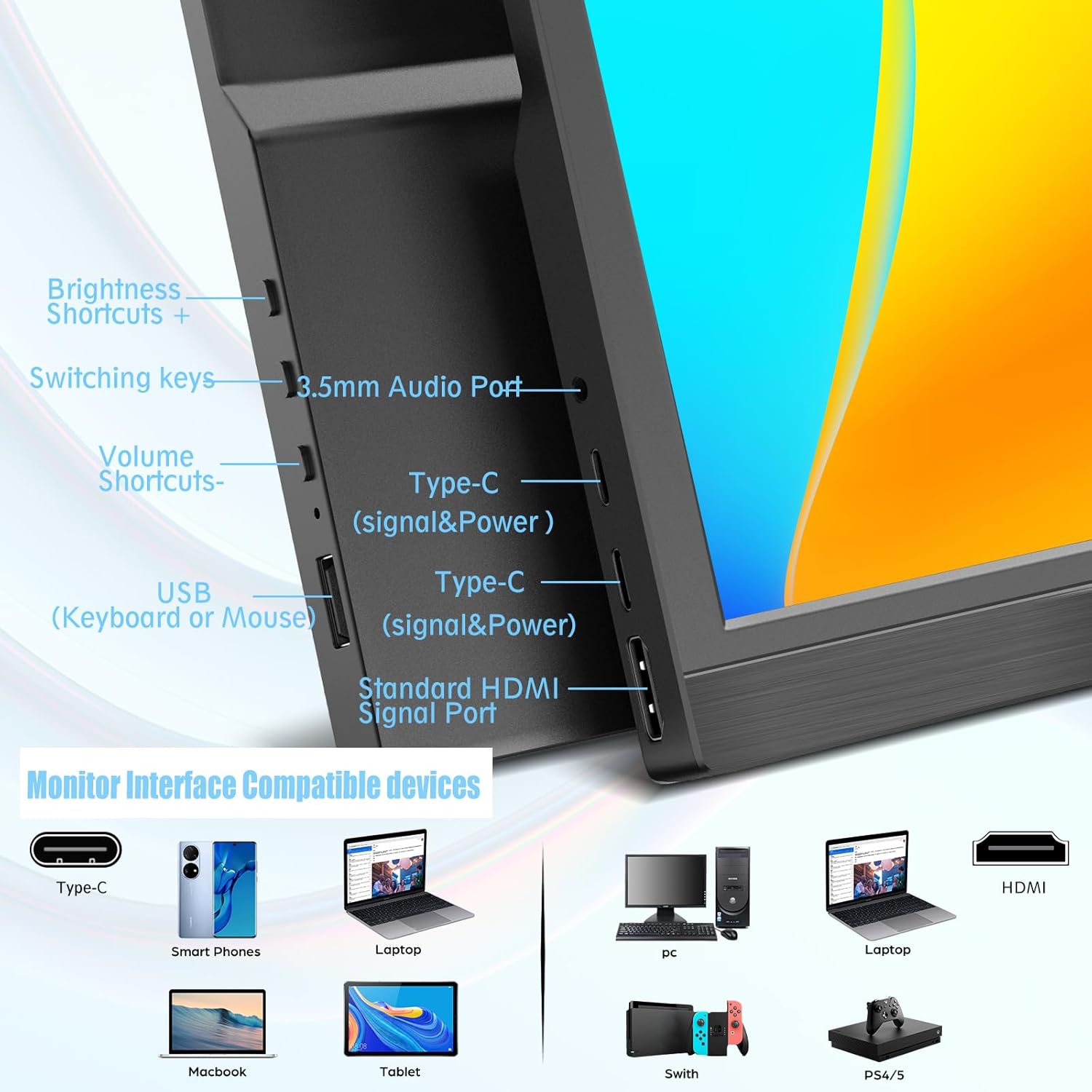 Portable Monitor 13.3Inch LED  - Crt Monitor Stand ulasan dan harga