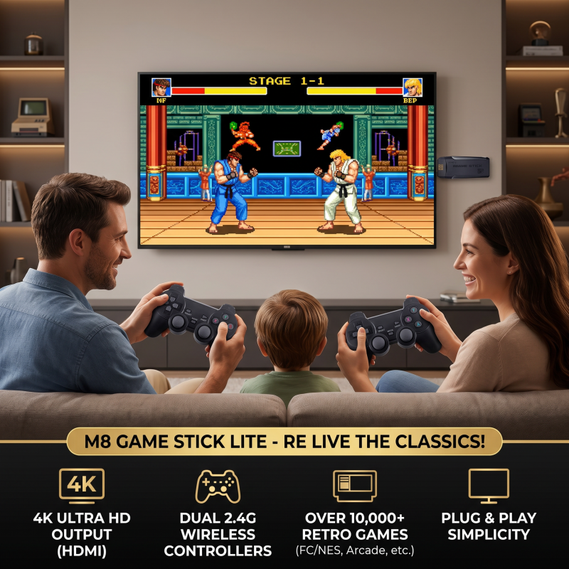 M8 Small Box Game Stick 4K HD  - Retro Gaming Tv Box ulasan dan harga