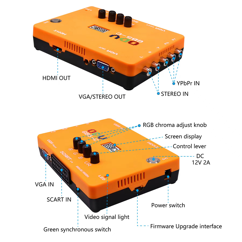 ODV-GBS-C Component/VGA/Scart  - Retro Gaming Upscaler ulasan dan harga