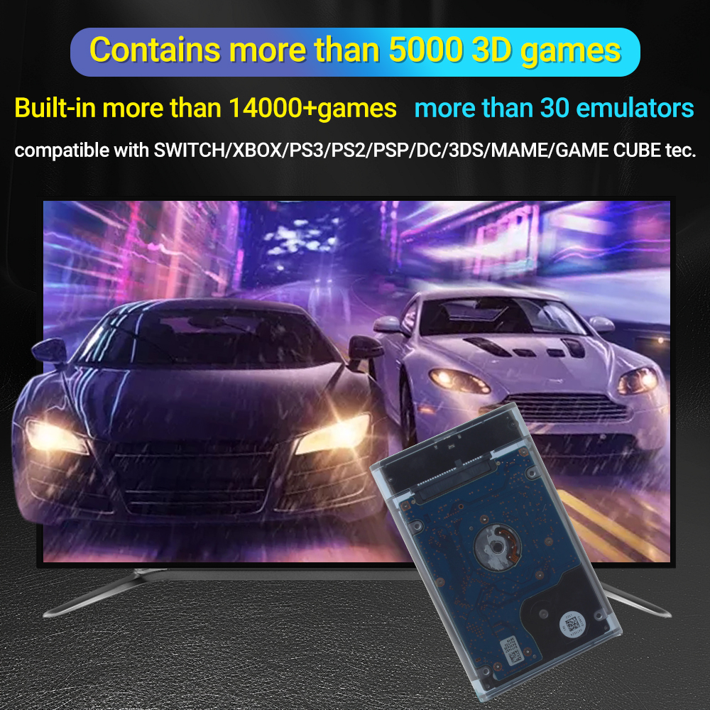 PEAPRIT 500G Gaming HDD Retro  - Retro Gaming Xbox ulasan dan harga