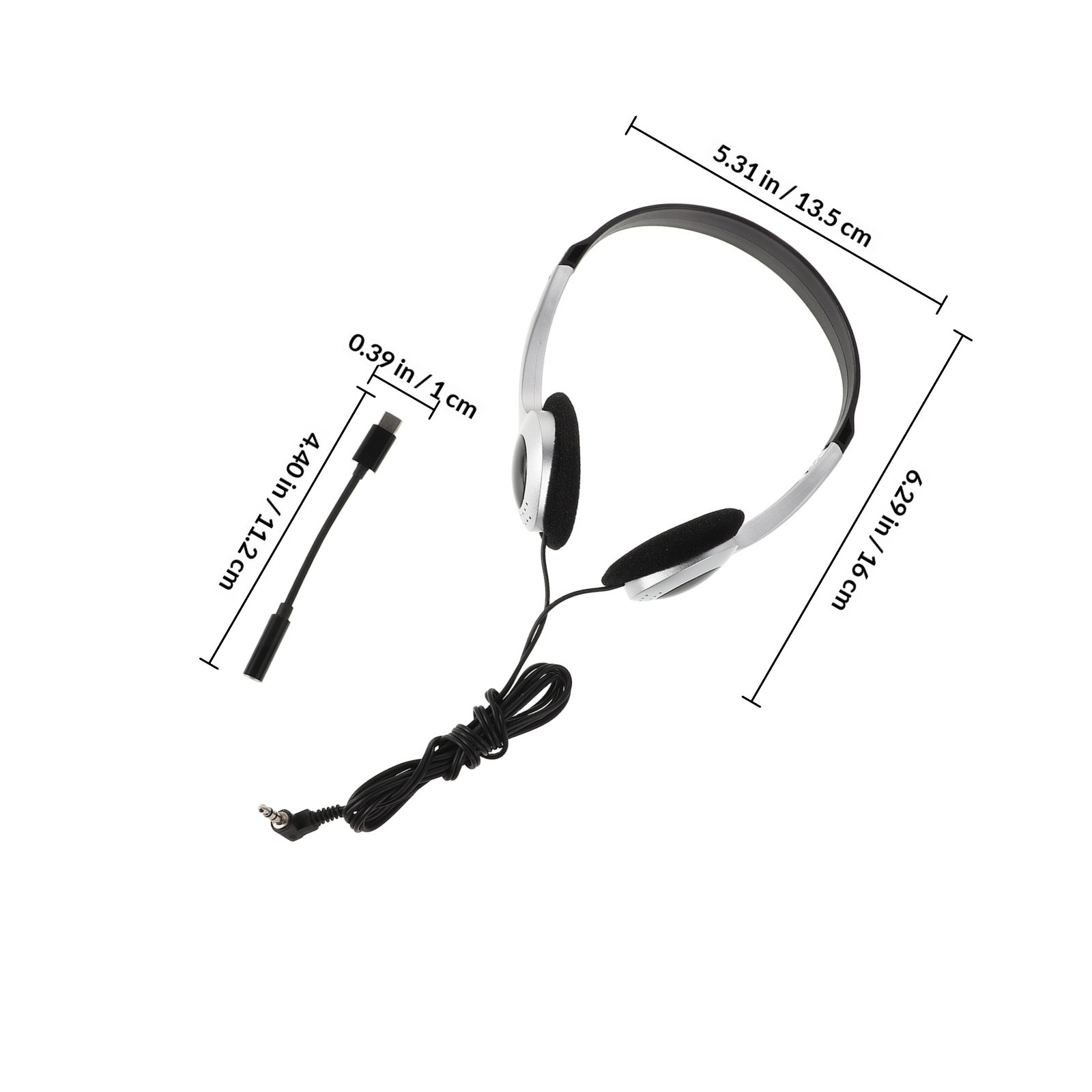 Retro Style Silver on-Ear Head - Retro Gaming On Phone ulasan dan harga