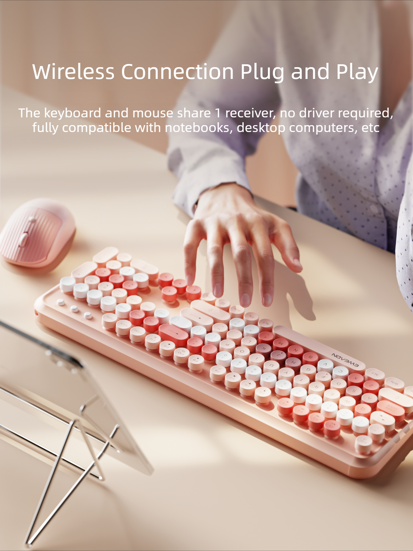 EWEADN V96 Wireless Keyboard M - Retro Gaming Windows ulasan dan harga