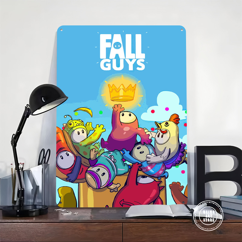 Fall Guys Metal Poster Customi - Retro Gaming Guy ulasan dan harga