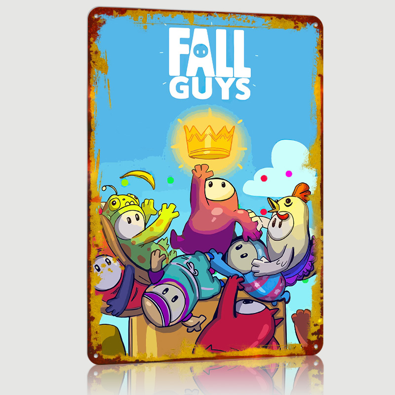 Fall Guys Metal Poster Customi - Retro Gaming Guy ulasan dan harga