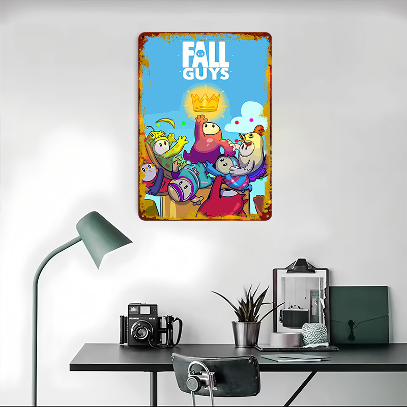 Fall Guys Metal Poster Customi - Retro Gaming Guy ulasan dan harga