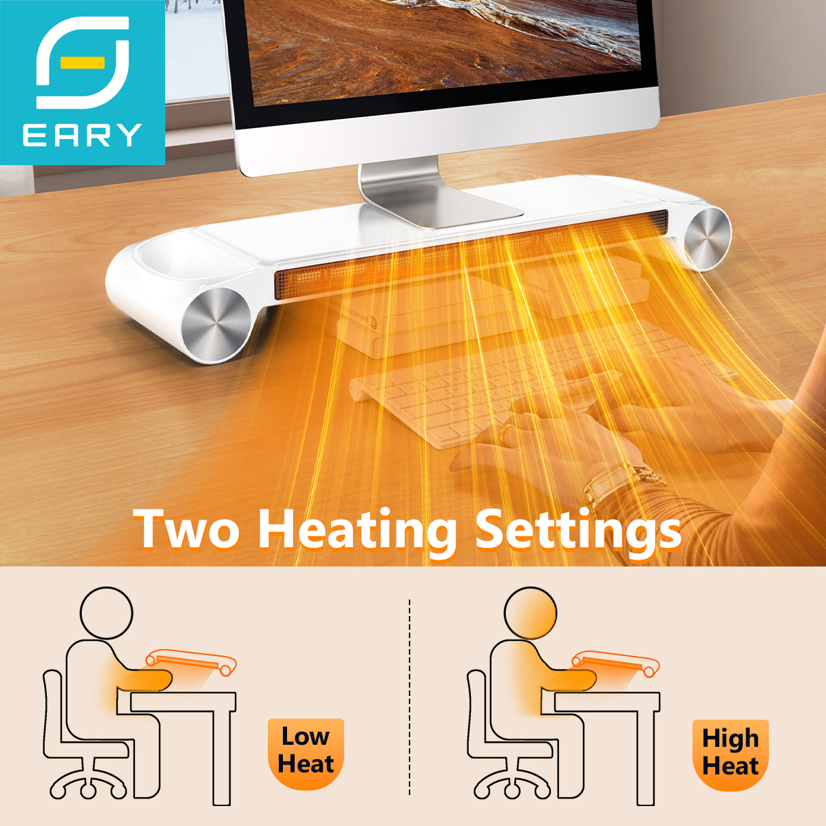 Eary 330W Desktop Space Heater - Crt Monitor Stand ulasan dan harga