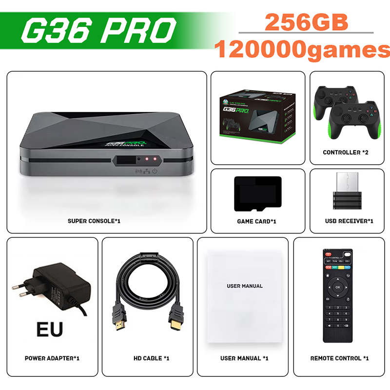 Super G36 Pro Game Console 256 - Retro Gaming Tv Box ulasan dan harga