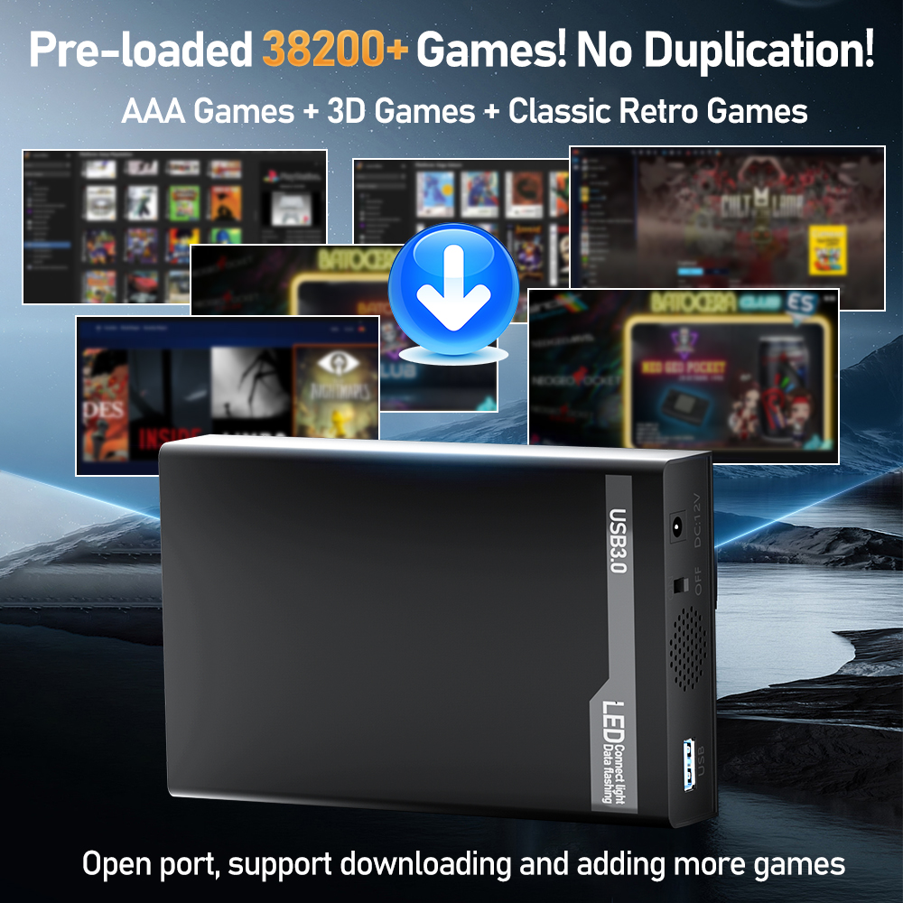 500G Retro Gaming HDD Video Ga - Retro Gaming Xbox ulasan dan harga