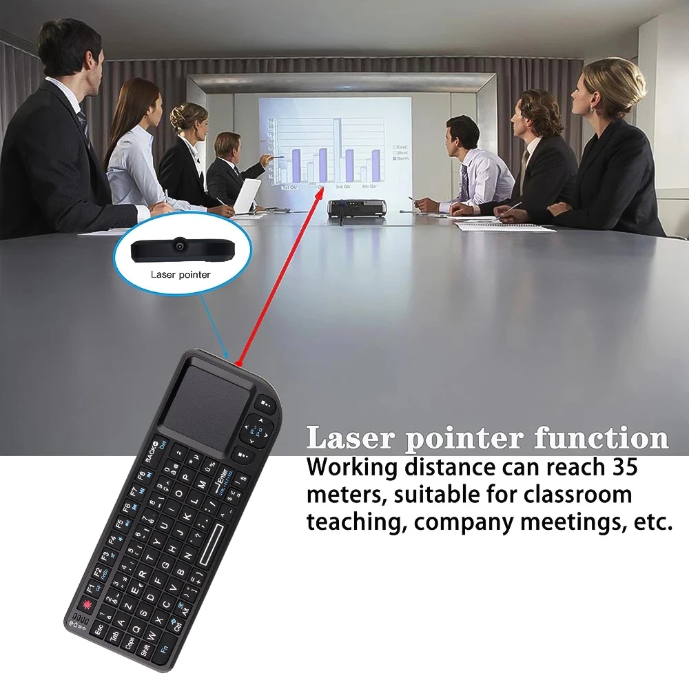 Backlit Mini Wireless Keyboard - Retro Gaming Tv Box ulasan dan harga