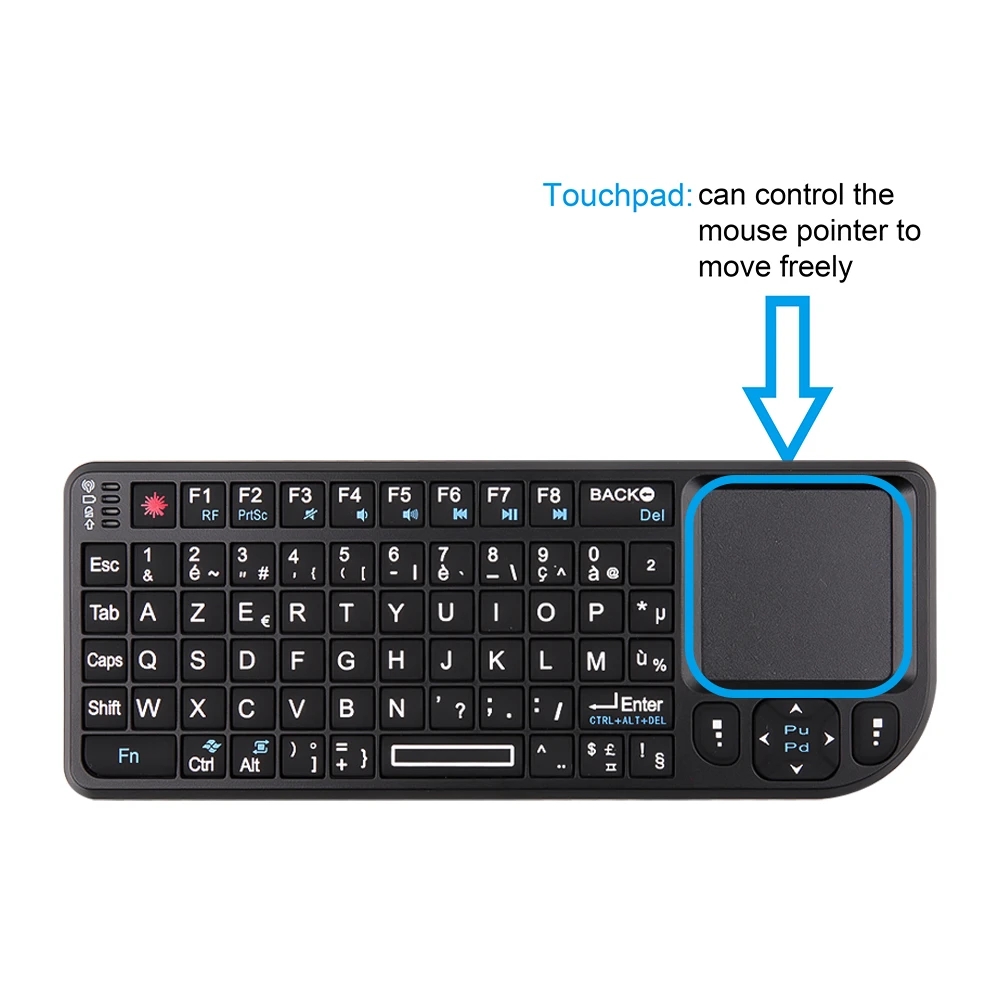 Backlit Mini Wireless Keyboard - Retro Gaming Tv Box ulasan dan harga