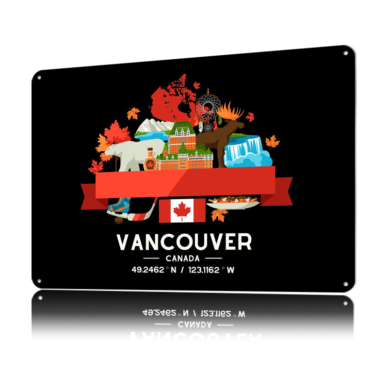 Vancouver City Map Printed Pos - Retro Poster Gaming ulasan dan harga