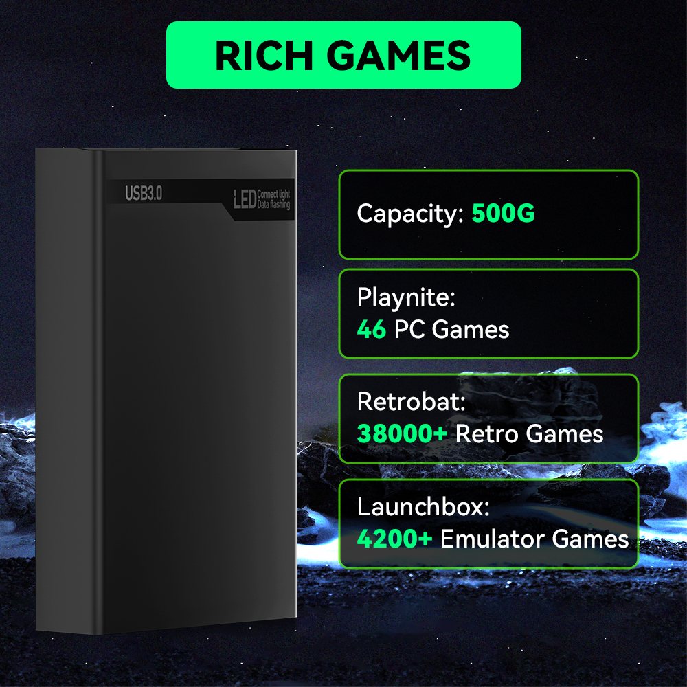 MIX500G Game Hard Drive With 3 - Retro Gaming Kiosk ulasan dan harga