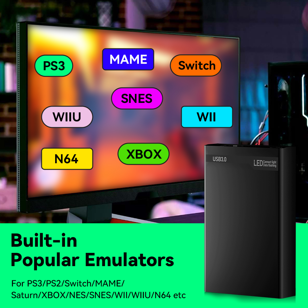 MIX500G Game Hard Drive With 3 - Retro Gaming Kiosk ulasan dan harga