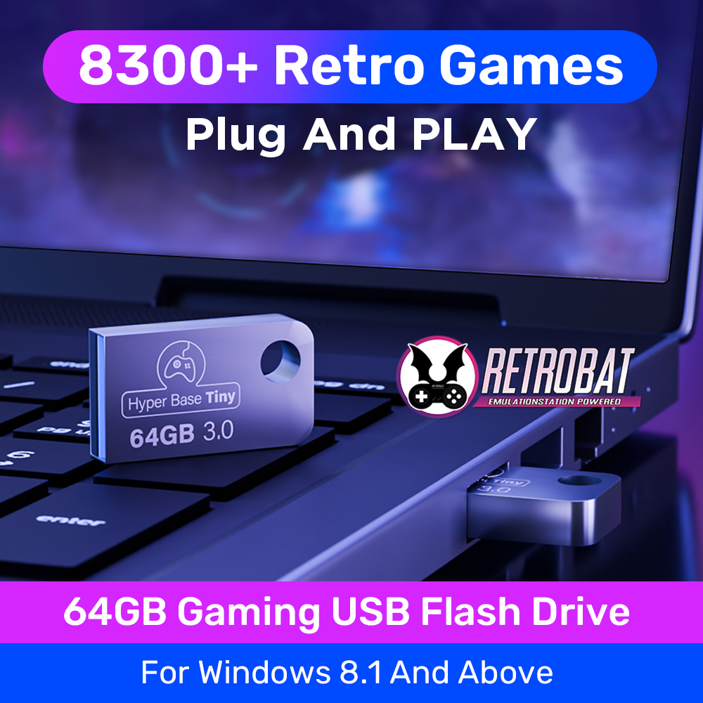 Retrobat 64G Gaming USB Flash  - Retro Gaming Emulator Pc ulasan dan harga