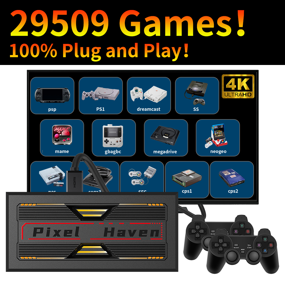 4K HD Retro Game Box Pixel Hav - Retro Gaming Tv Box ulasan dan harga