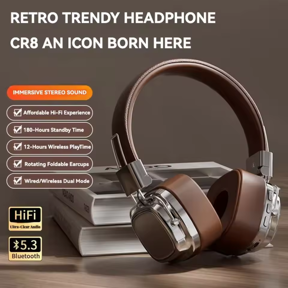 Retro On Ear Headphones Wirele - Retro Gaming On Phone ulasan dan harga
